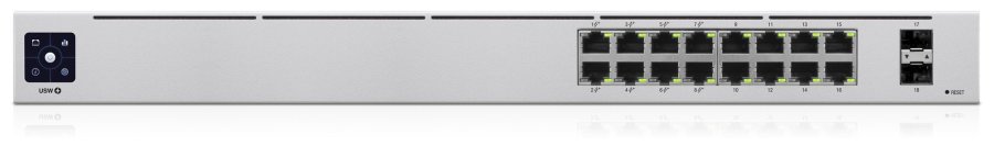 Ubiquiti UniFi 16-Port PoE Administreret L2/L3 Gigabit Ethernet (10/100/1000) Str�m over Ethernet (PoE) 1U S�lv #1