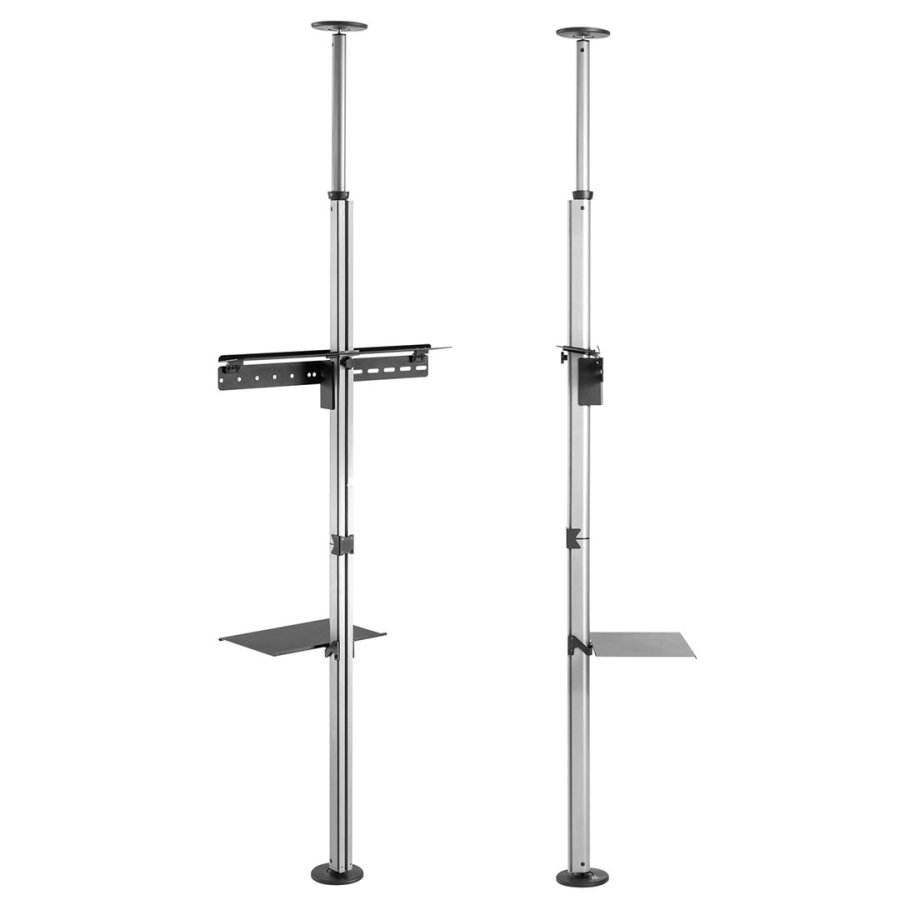 Teleskopisk tv-holder, lofts-/gulvstativ med hylde Maclean MC-791N 37