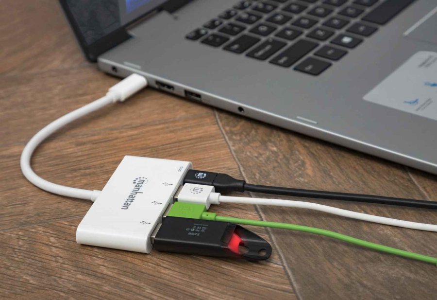 Manhattan 163552 interface hub USB 3.2 Gen 1 (3.1 Gen 1) Type-C 5000 Mbit/s Hvid #3