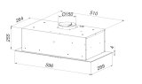 MAAN Ares M 60 indbygget emhtte til indbygning under skab 570 m3/h, sort #7