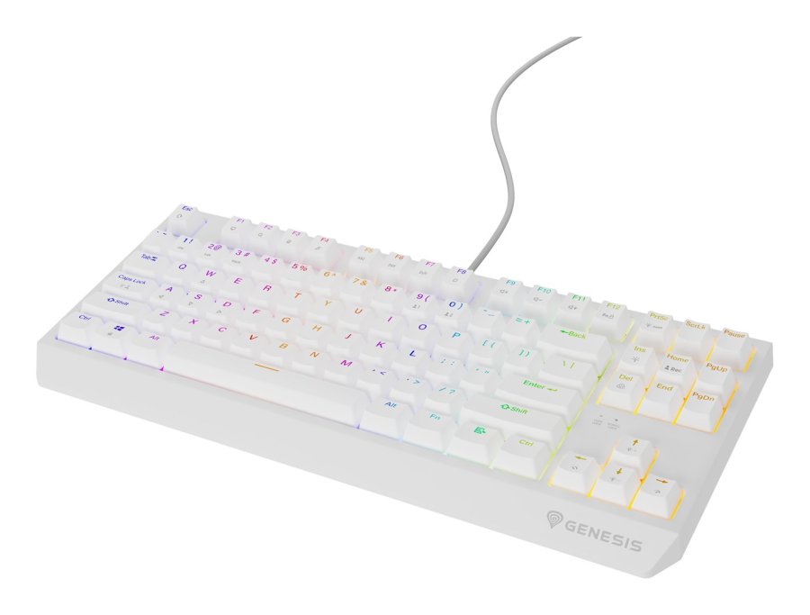 KLAWIATURA DLA GRACZY GENESIS THOR 230 TKL US RGB MECHANICZNA OUTEMU RED BIAA HOT SWAP #1
