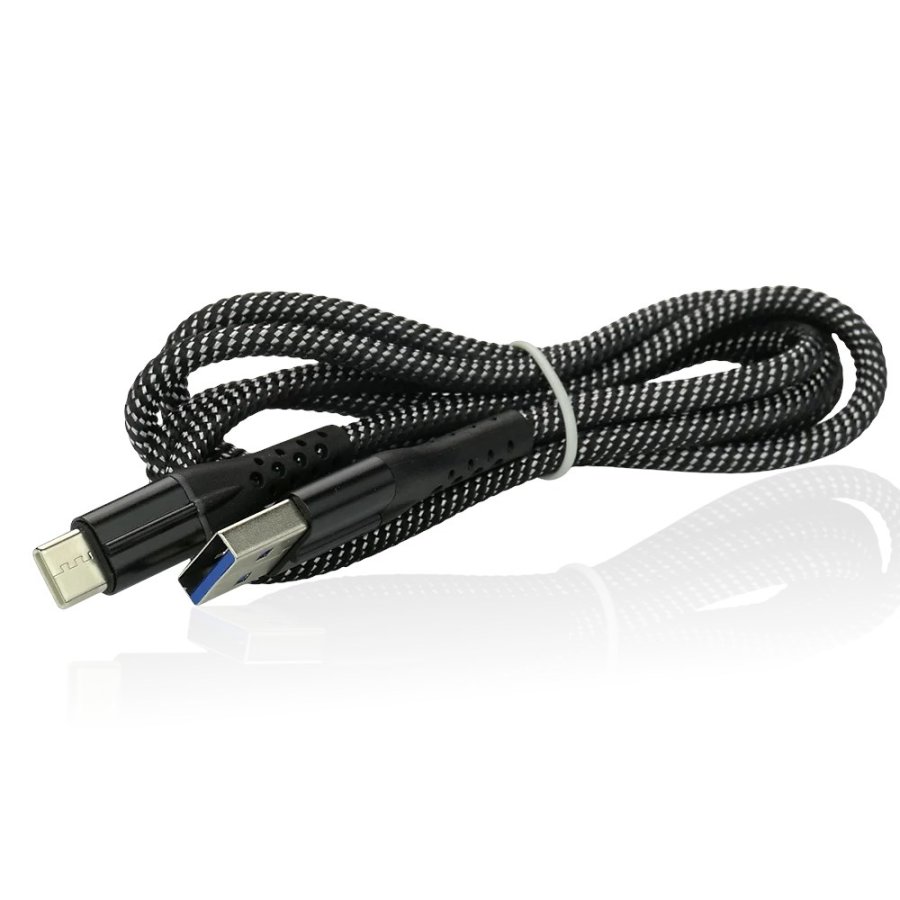 Car charger 1 X USB QC3.0 18W black + cable USB-C 1m #9