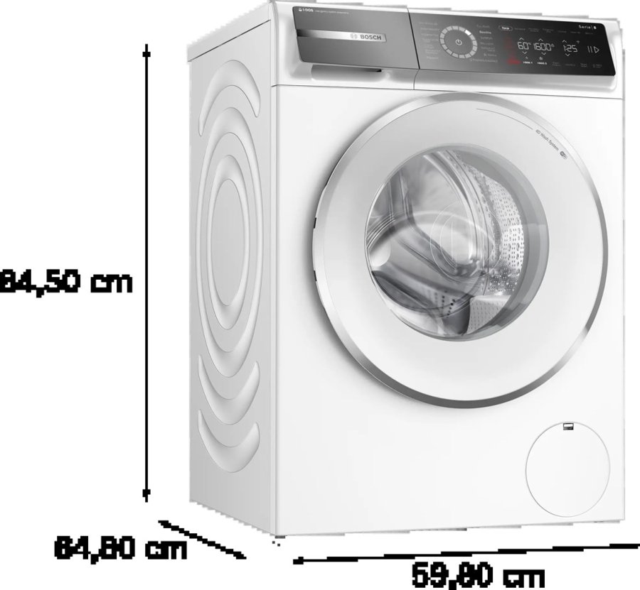 Bosch Serie 8 WGB256A9NL vaskemaskine Front-l�sning 10 kg 1600 rpm Hvid #11