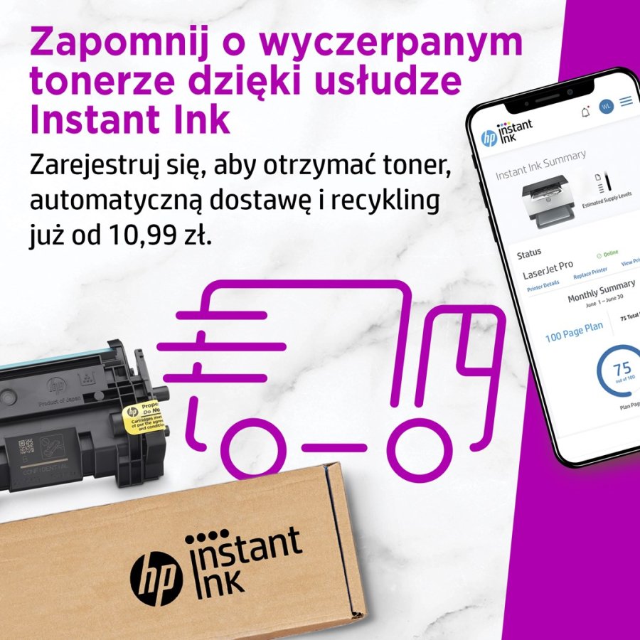 HP LaserJet HP M209dwe Printer, Sort og hvid, Printer til Sm kontorer, Print, Trdls forbindelse; HP+; Kompatibel med HP Instant ink; Tosidet print; JetIntelligence-patron; #9