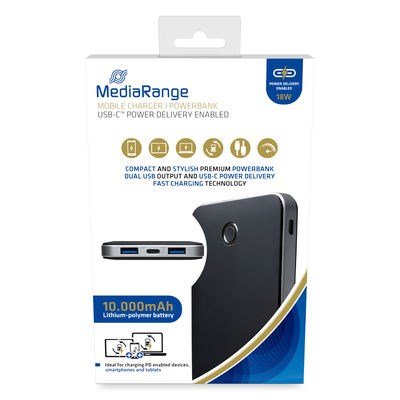 MediaRange MR753 powerbank Lithium polymer (LiPo) 10000 mAh Sort #4