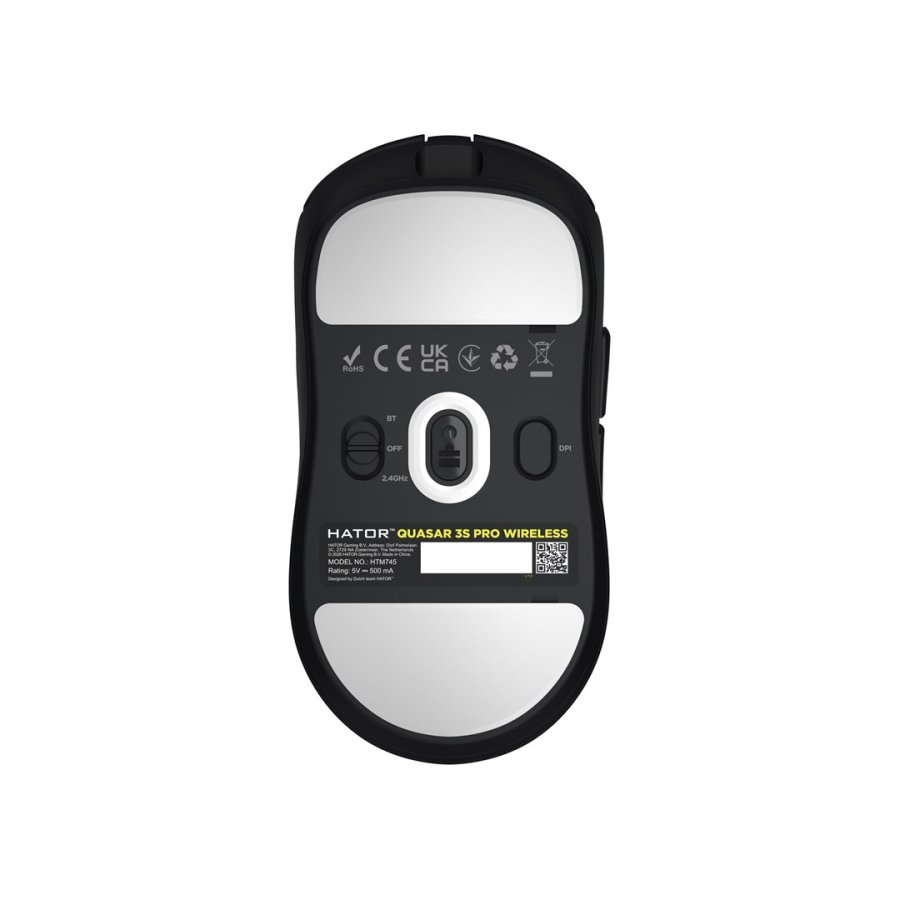 HATOR Quasar 3S Pro Wireless mus Spil H�jre h�nd RF Wireless + Bluetooth + USB Type-C Optisk 30000 dpi #6