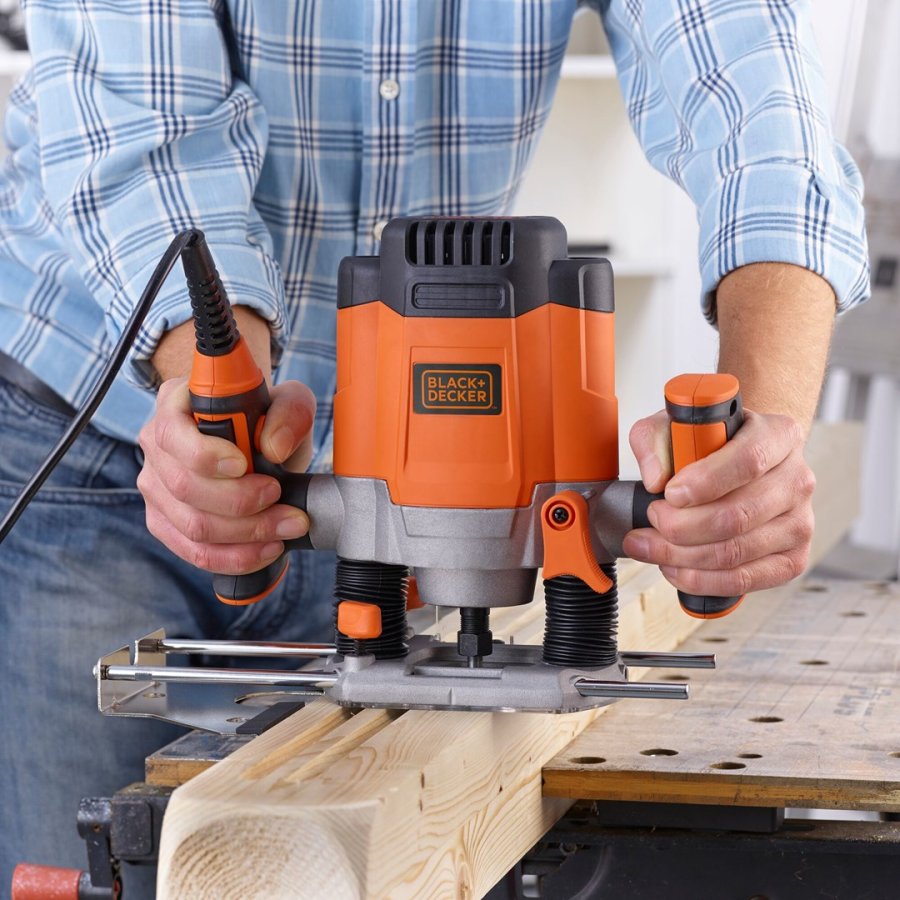 Black & Decker KW1200EKA-QS router og overfrser Sort, Gr, Orange #5