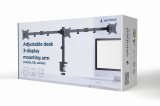 Gembird MA-D3-01 Justerbar skrivebord 3-skrms monteringsarm (rotr, vip, drej), 17