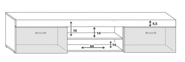 Cama SAMBA 8 BI/BI TV stativ & underholdningscenter 1 hylder #2