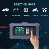 Qoltec 52488 Intelligent mikroprocessorbaseret oplader med batteritester og reparationsfunktion 12V | 6A | LCD | Batterioplader til AGM LiFePO4 GEL batterier #3