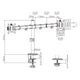 Gembird MA-D2-01 skrmbeslag og -stativer 81,3 cm (32