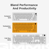 Glorious Gaming GMMK 3 PRO HE 75% Prebuilt tastatur Spil USB QWERTY US engelsk Sort #13