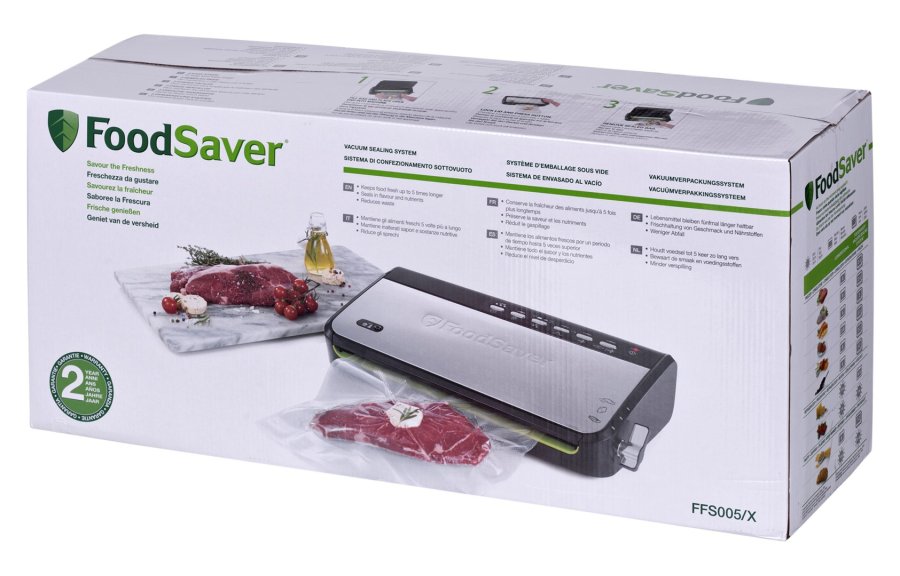 FoodSaver FFS005X vakuum forsegler 0,5 mbar Sort, Rustfrit stl #25