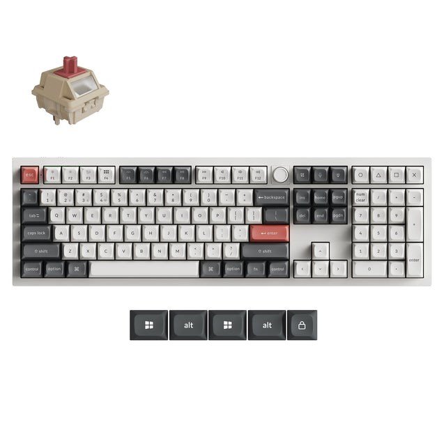 Keychron Q6 Ultra 8K tastatur Universel USB + RF Wireless + Bluetooth Hvid #1