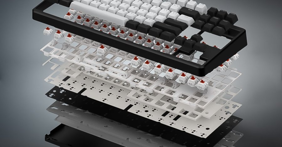 HATOR Rockfall 3 TKL Wireless tastatur Universel USB + RF Wireless + Bluetooth QWERTY Engelsk Hvid #19