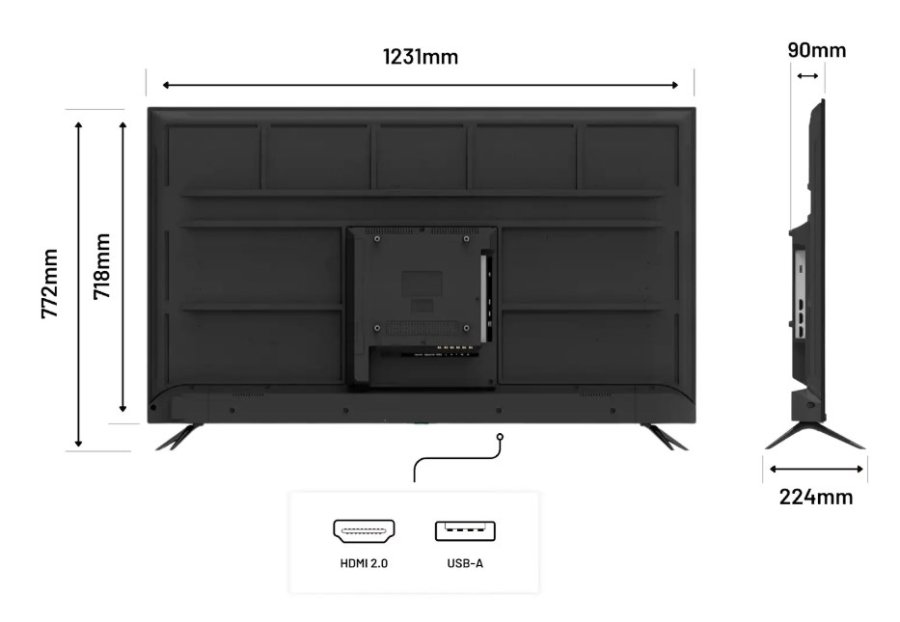 JAPANNEXT JN-IPS550UHD60F computersk�rm 139,7 cm (55