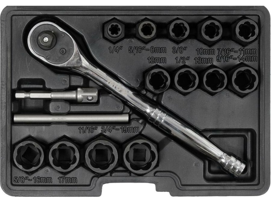 Yato YT-05897 skrue & boltudtrkker 16 stk #1