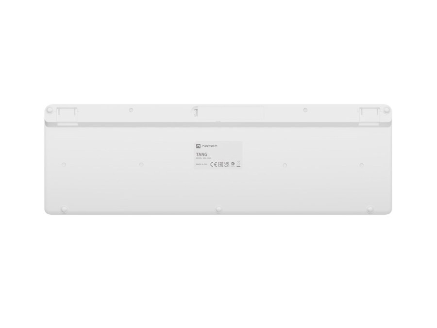 Natec Tang US tr�dl�st tastatur BT + 2,4 GHz lydsvagt Slim hvidt #3