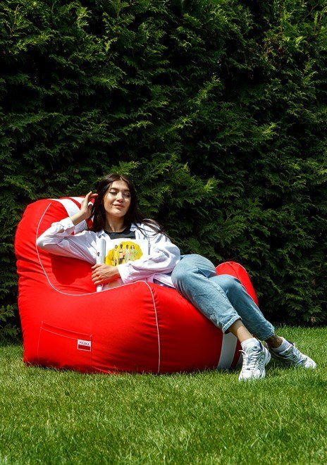 Puf GO GIFT Hvid Rd Oxford tejido antidesgarros 140 x 100 x 100 cm 140 x 100 cm #6
