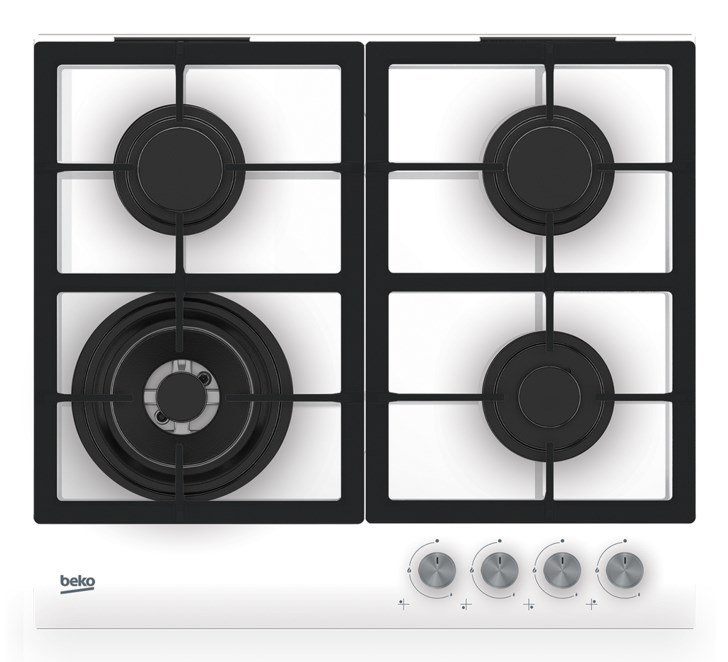 Beko HILW 64225 SW Hvid Indbygget 60 cm Gaskomfur 4 zone(s) #1