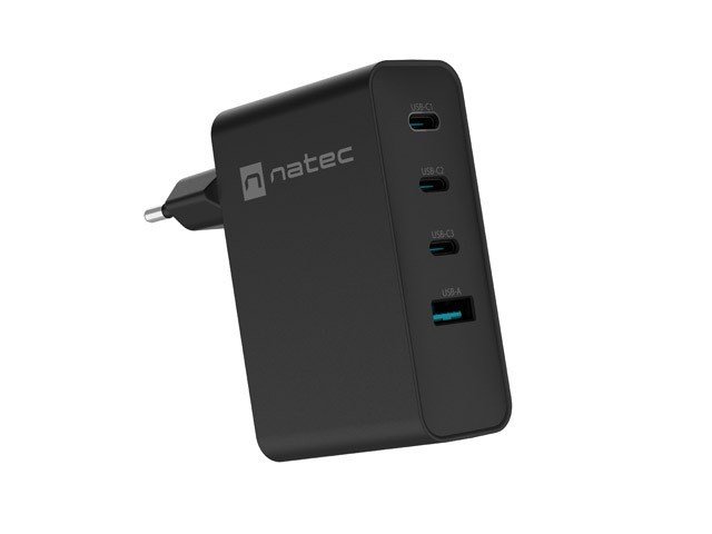 NATEC NUC-2234 oplader til mobil enhed Laptop, Smartphone Sort Vekselstrm Hurtig opladning Indendrs #1