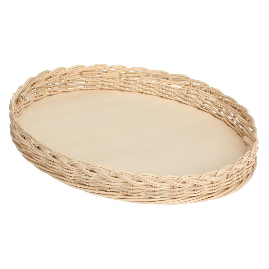 LA PORCELLANA BIANCA MIDOLLINO Wicker Basket for Tart Dish 32 cm #4