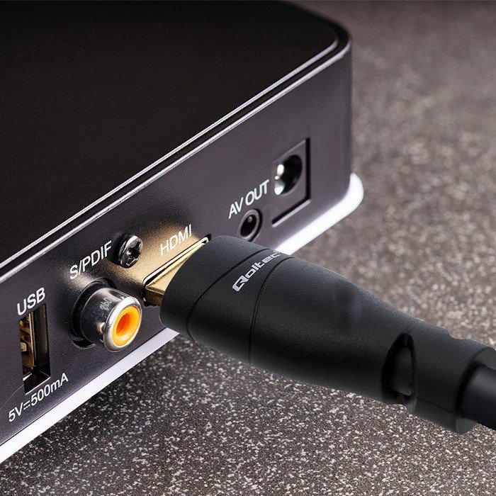 Qoltec 50353 HDMI v2.1 kabel Ultra hj hastighed 8K | 60Hz | 26AWG | GULD | 5m #8