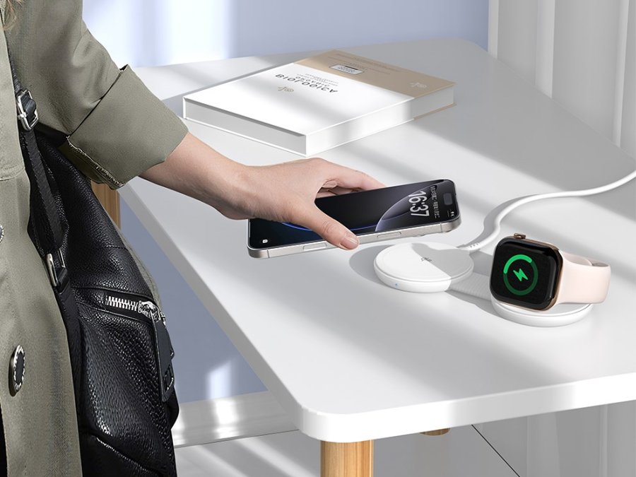 Conceptronic GORGON04W oplader til mobil enhed Smartphone, SmartWatch Hvid Vekselstr�m Tr�dl�s opladning Indend�rs #2
