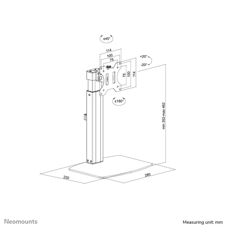 Neomounts FPMA-D865BLACK skrmbeslag og -stativer 81,3 cm (32