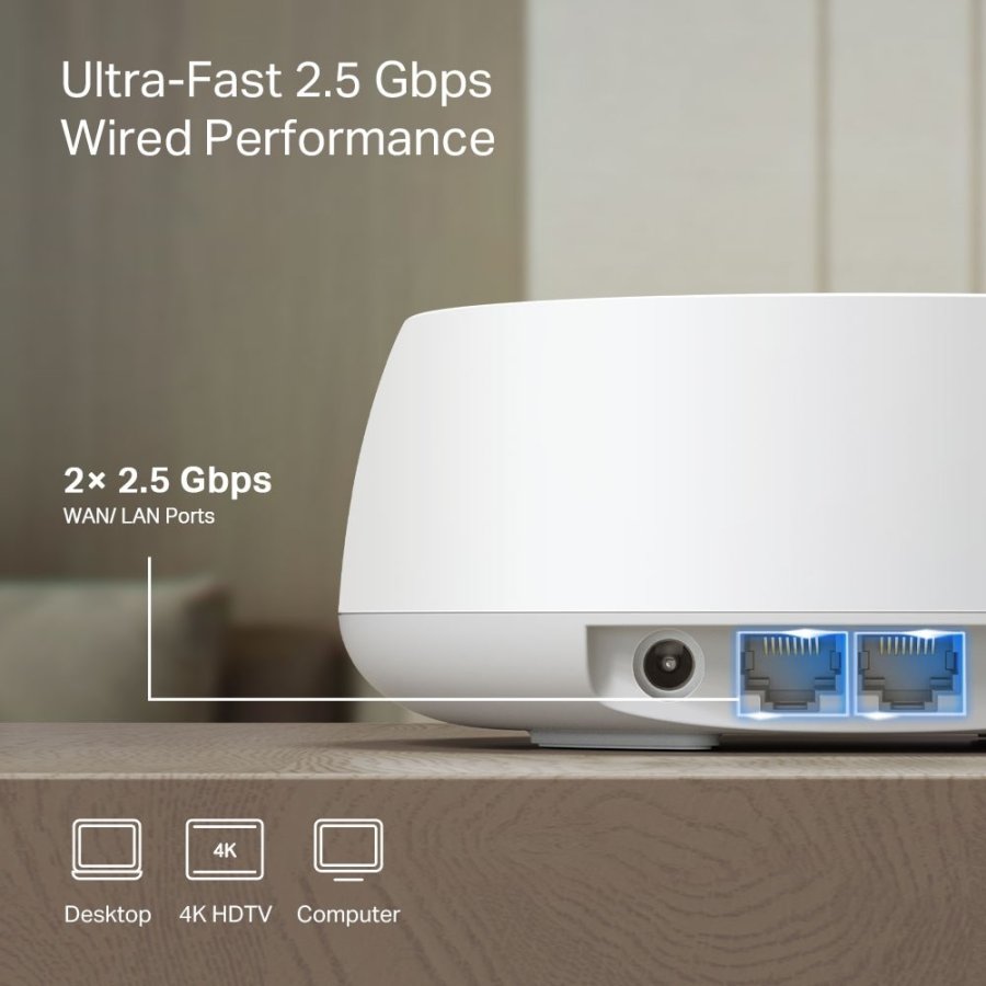 TP-Link DECO BE25(3-PACK) mesh Wi-Fi-system Dual-band (2,4 GHz / 5 GHz) Wi-Fi 7 (802.11be) Hvid 2 Intern #4