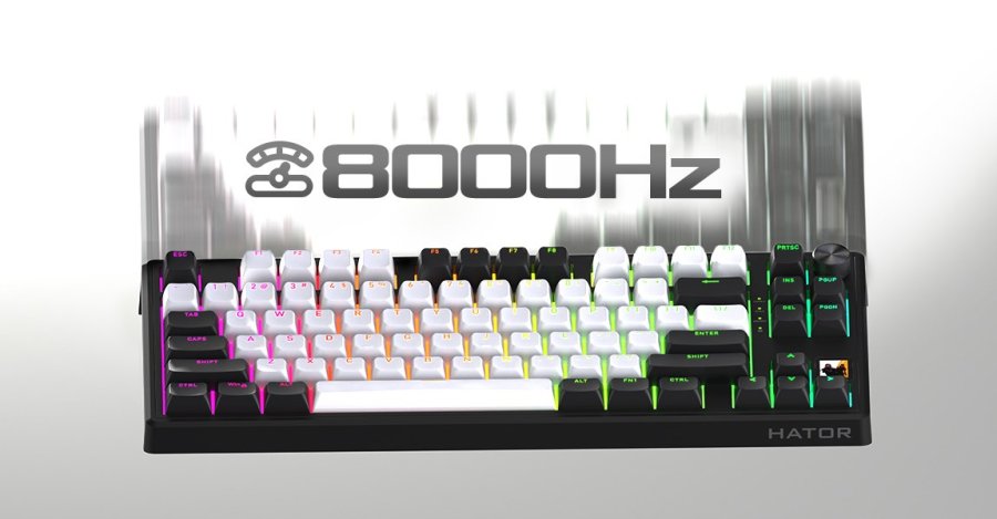 HATOR Skyfall 80 MAG ULTIMA 8K wireless tastatur Spil USB + RF Wireless + Bluetooth QWERTY US engelsk Sort, Hvid #18