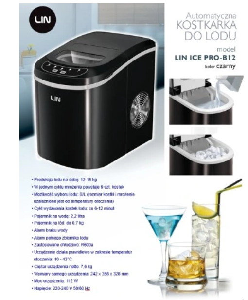 Transportabel ismaskine LIN ICE PRO-B12 sort #9