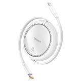 Baseus Free2Pull Udvideligt USB C til iP Ligtning hurtigopladningskabel 1 m 20 W Hvid #5