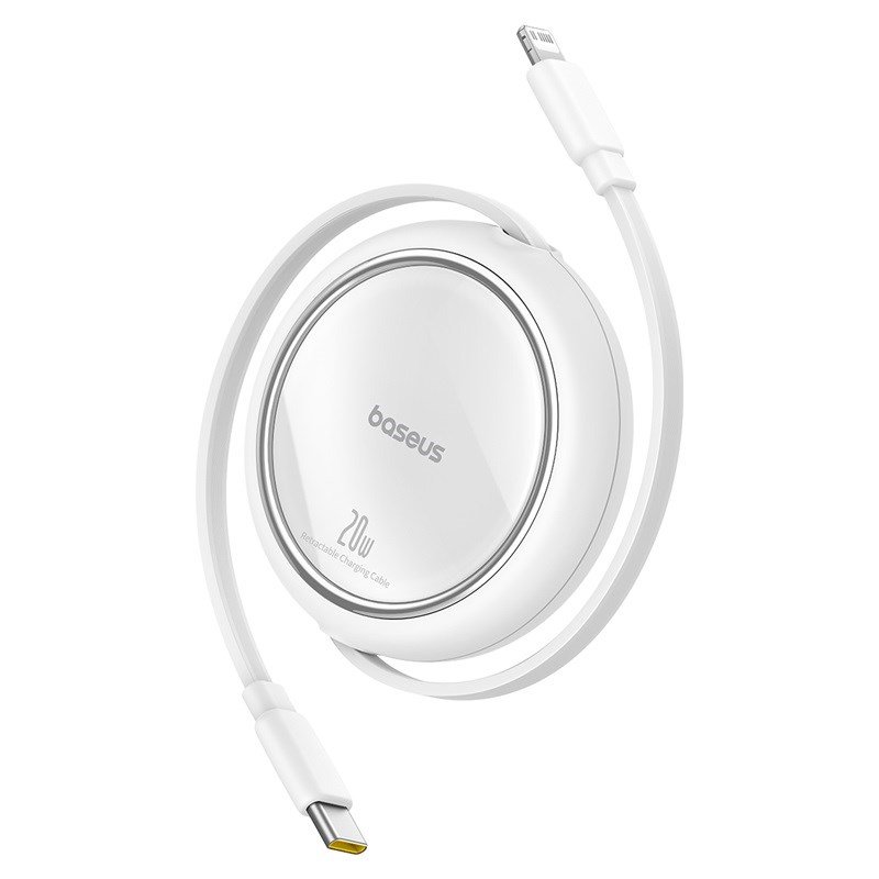 Baseus Free2Pull Udvideligt USB C til iP Ligtning hurtigopladningskabel 1 m 20 W Hvid #5