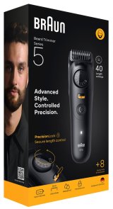 Braun BeardTrimmer 5 BT5560 skg trimmer Batteri 40 2 cm Vd og tr Sort #4