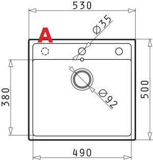 PYRAMIS CAMEA (53x50) 1B granitvask 070058201 carbon #4