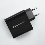 Qoltec 52381 Super Quick PD oplader | 1xUSB-C | 1xUSB| 90W | 5-20V | 2,4-4,35A | Sort #5