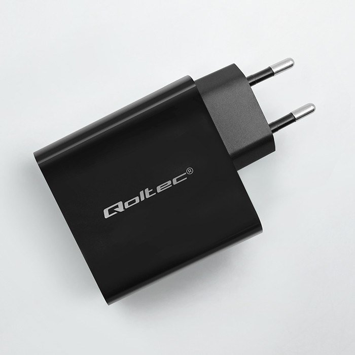 Qoltec 52381 Super Quick PD oplader | 1xUSB-C | 1xUSB| 90W | 5-20V | 2,4-4,35A | Sort #5