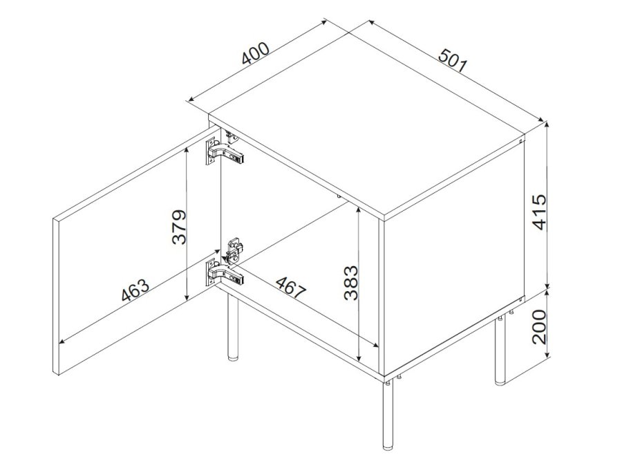 Cama INSERTO 400240 sengelampe & sengebord Kashmir-farve, Egetr #7