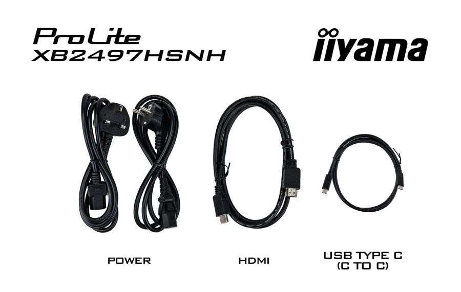 iiyama ProLite XB2497HSNH-B1 24IN IPS LCD 4MS 1920X1080 350CD/M2 HDMI/DP/USB 2 computersk�rm 60,5 cm (23.8