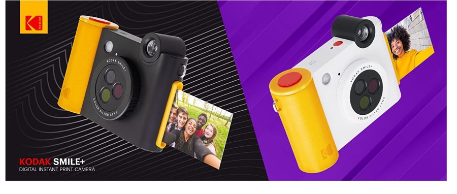 Kodak Smile+ 50,8 x 76,2 mm Sort, Gul #4