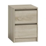 Topeshop K2 SONOMA sengelampe & sengebord 2 skuffe(r) Egetr #3