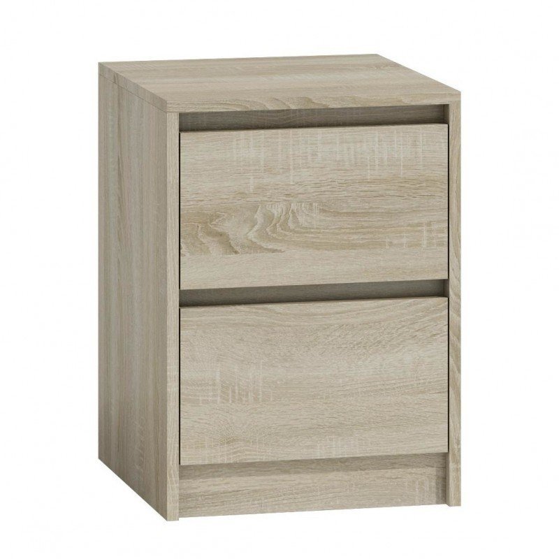 Topeshop K2 SONOMA sengelampe & sengebord 2 skuffe(r) Egetr #3