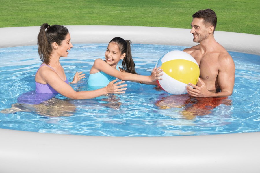 Bestway Fast Set 57313 swimmingpool til over jorden Indrammet pool Rund 9677 L Gr� #5