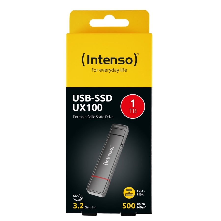 Intenso 3850460 ekstern solid state driver 1 TB USB Type-A / USB Type-C 3.2 Gen 1 (3.1 Gen 1) Anthracit #5