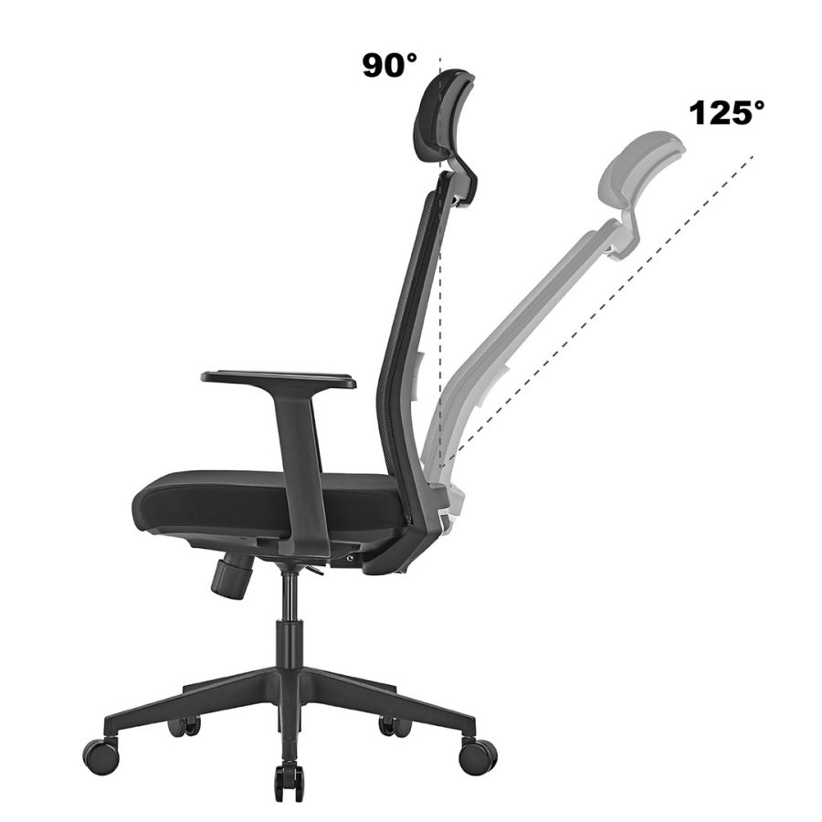 Premium ergonomisk kontorstol med hj ryg Ergo Office, max 150 kg, ER-425 #9
