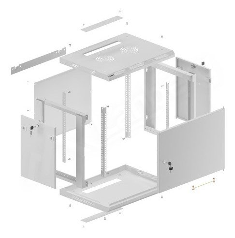 Lanberg WF01-6409-00S stativ 9U Vgmonteret stativ Gr #4