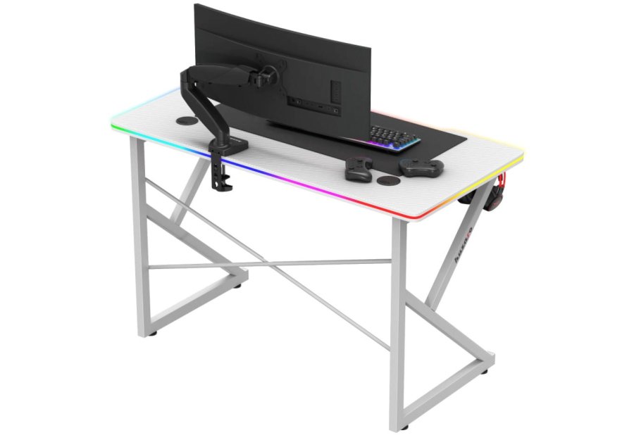 Huzaro Hero 1.7 RGB White - gaming-skrivebord #4