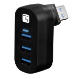 Techly IUSB3-HUB3-ROTB interface hub USB 3.2 Gen 1 (3.1 Gen 1) Type-A 5000 Mbit/s Sort #1