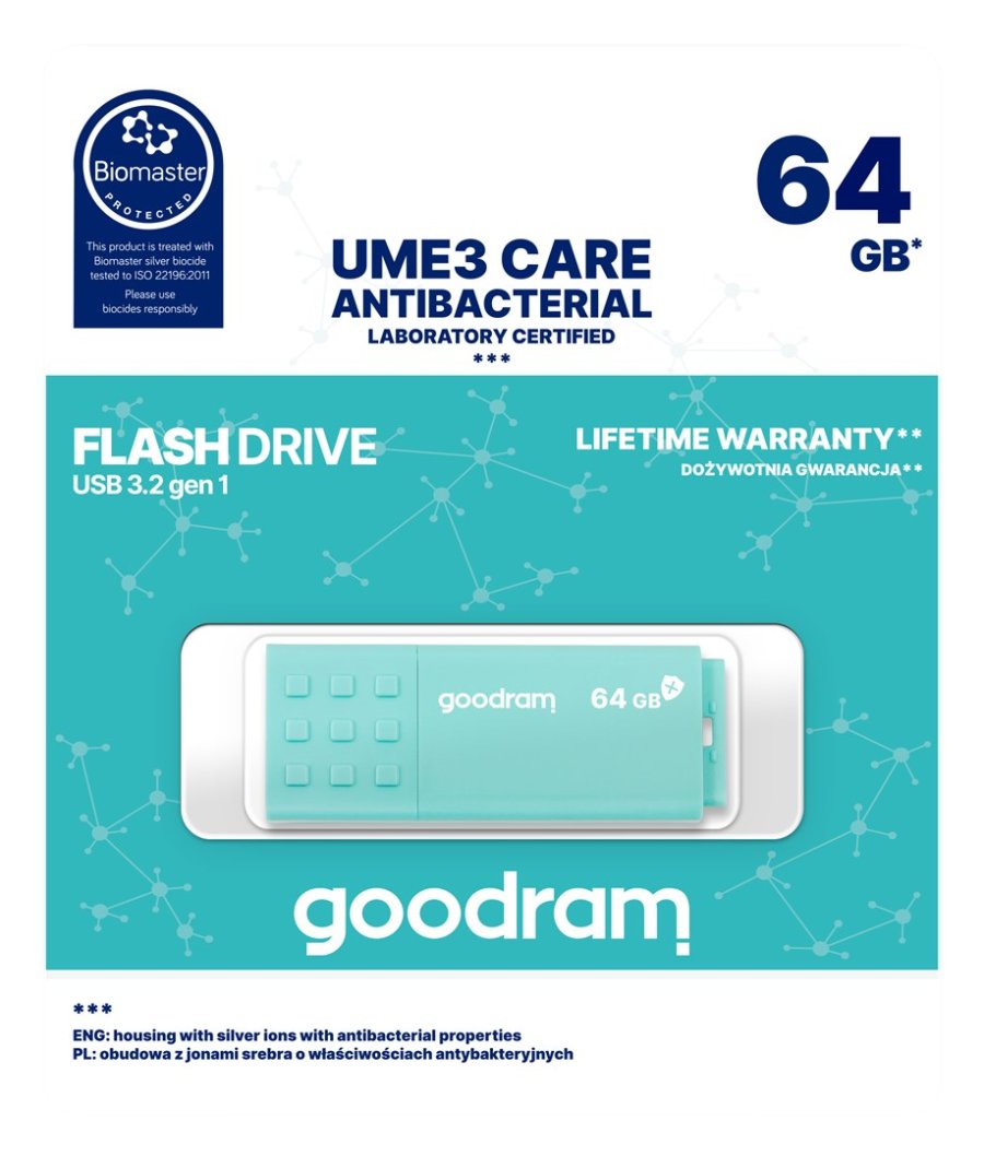 Goodram UME3 USB-ngle 64 GB USB Type-A 3.2 Gen 1 (3.1 Gen 1) Turkis #7
